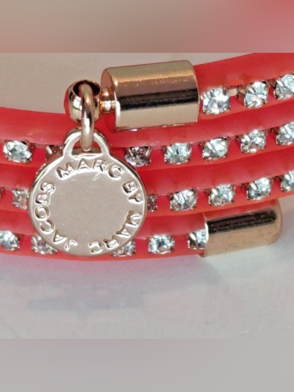 MARC by MARC JACOBS Knockout Pink Rhinestone Bracelet - Picture 2 of 5